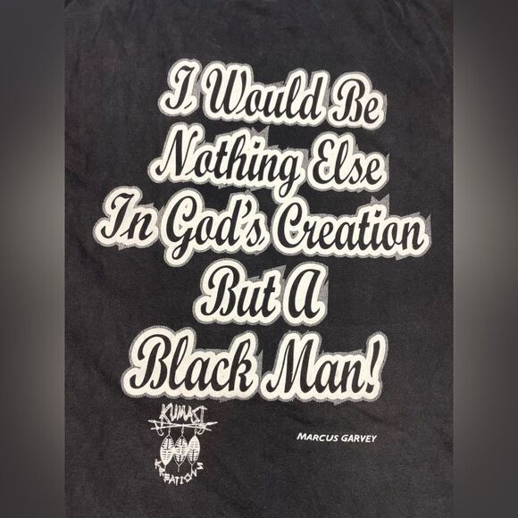 VINTAGE The Original Black Man Graphic T-shirt Men XXL Black God Religion - Picture 4 of 6